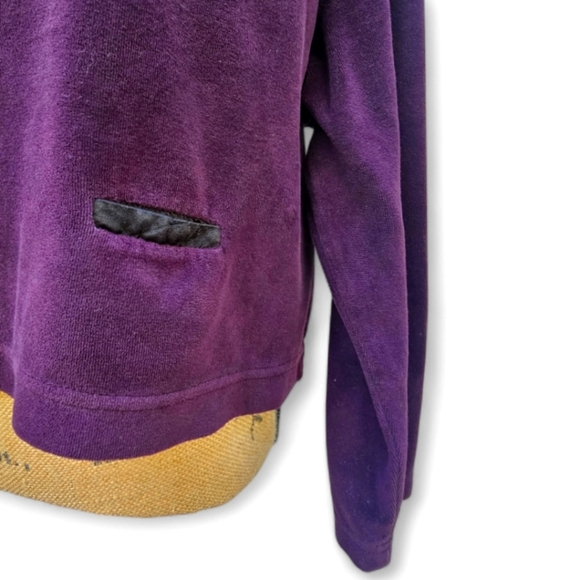 Marin Apparel Company Women's Cropped Sweatshirt in Maroon Color, Size M - Picture 5 of 6